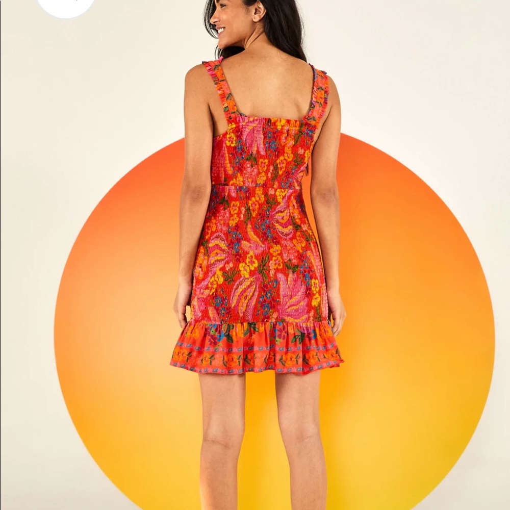 Farm Rio Red Spring Bananas Mini Dress - Picture 4 of 8